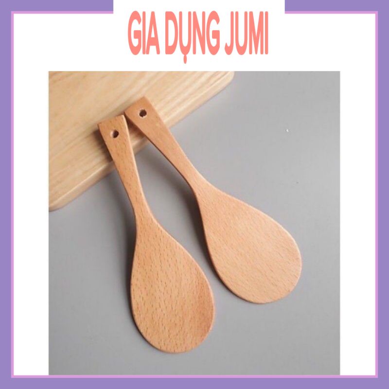 Muôi Cơm Gỗ - Muôi Cơm Sâu Lòng Chất Liệu Gỗ An Toàn Cho Sức Khoẻ