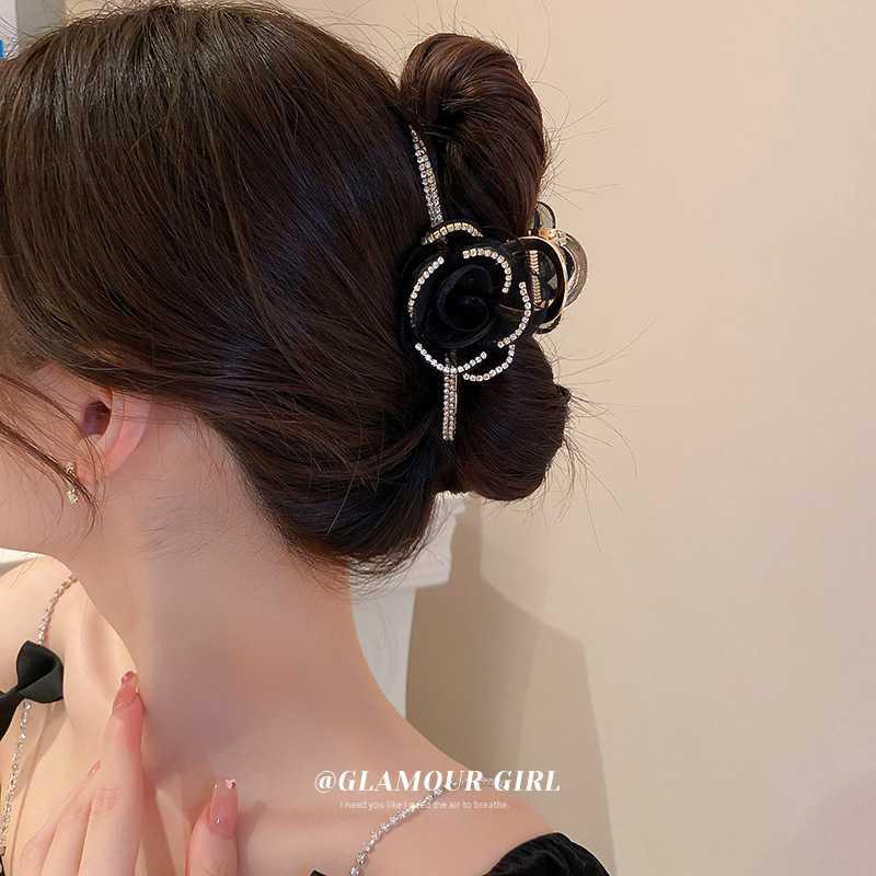 Kẹp Tóc Hình Hoa Mặt Sau Phong Cách Hàn Quốc Thời Trang Cho Nữ