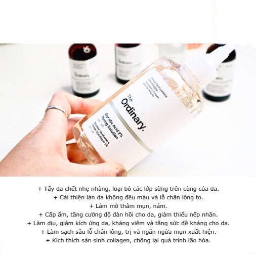 Toner tẩy da chết The Ordinary Glycolic Acid 7% Toning Solution 240ml.