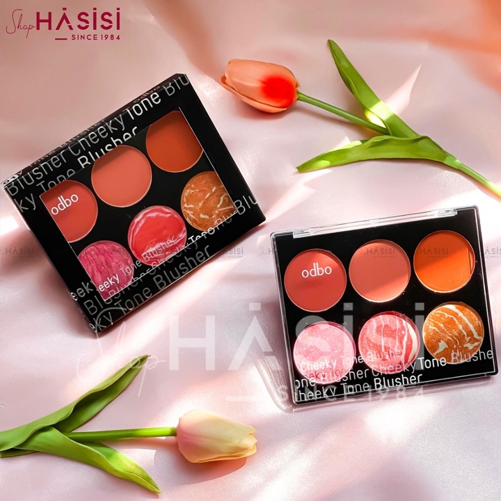 Bảng Phấn Má Hồng 6 Ô ODBO - Cheeky Tone Blusher OD146 15g