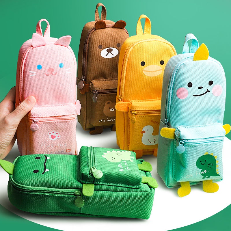 Túi Đựng Bút Bằng Vải Canvas Cỡ Lớn Đa Năng Phong Cách Hàn Quốc Cho Học Sinh Ốp