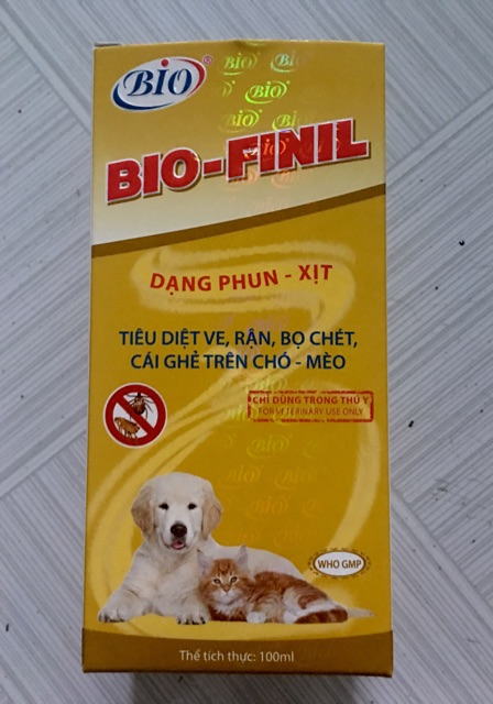 [Mã PET50K giảm Giảm 10% - Tối đa 50K đơn từ 250K] BIO FINIL 150ml - Xịt Diệt Ve, Bọ Chét, Rận, Ghẻ Trên Chó Mèo