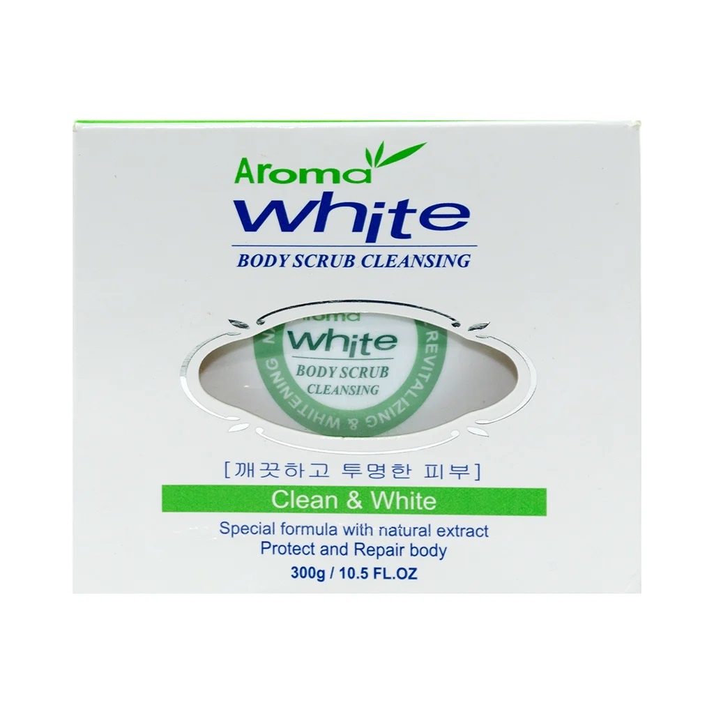 Tắm Trắng Tẩy Da Chết Body Aroma White - Hũ 300g Hàn Quốc