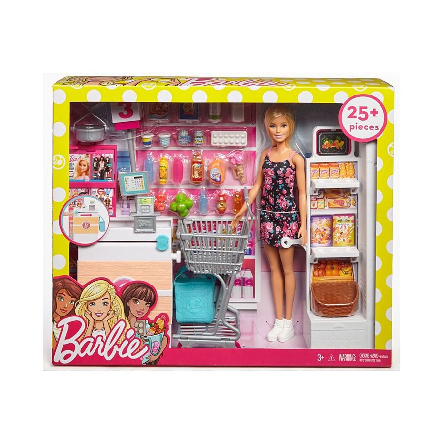 Đồ chơi Barbie - Búp bê Barbie mua sắm tại siêu thị - Mã SP FRP01