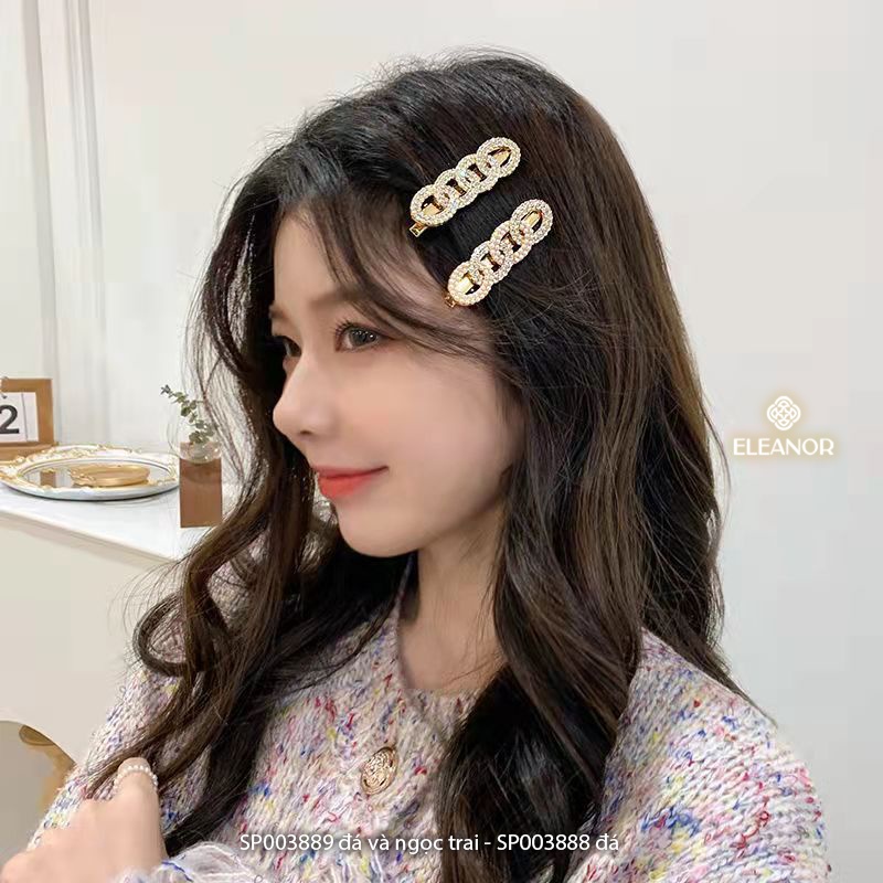 Cài tóc nữ Eleanor Accessories đính đá ngọc trai nhân tạo nhiều vòng phụ kiện tóc 3888