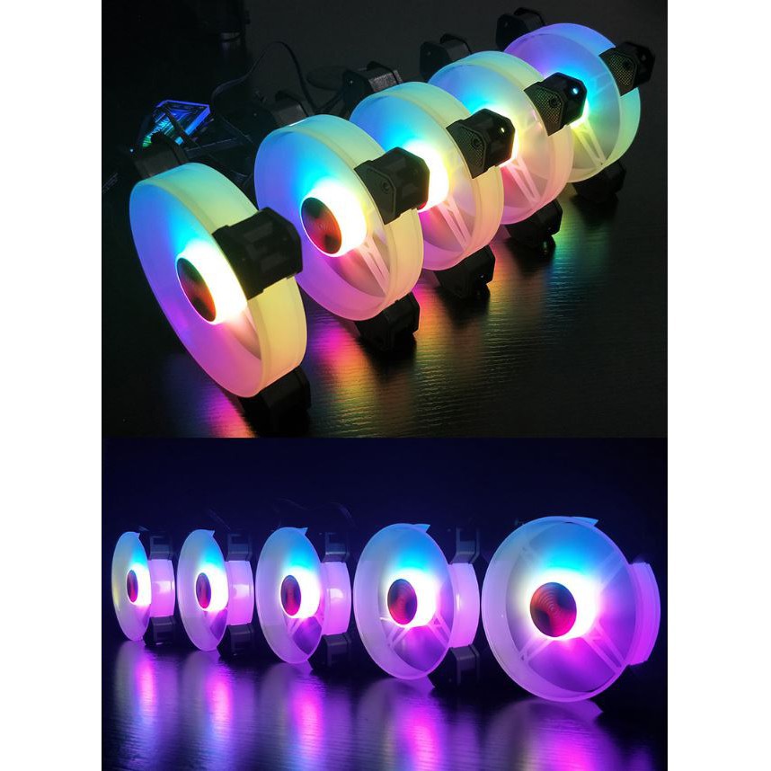 1 Quạt Tản Nhiệt, Fan Case Coolmoon Y1 Y2 có led RGB