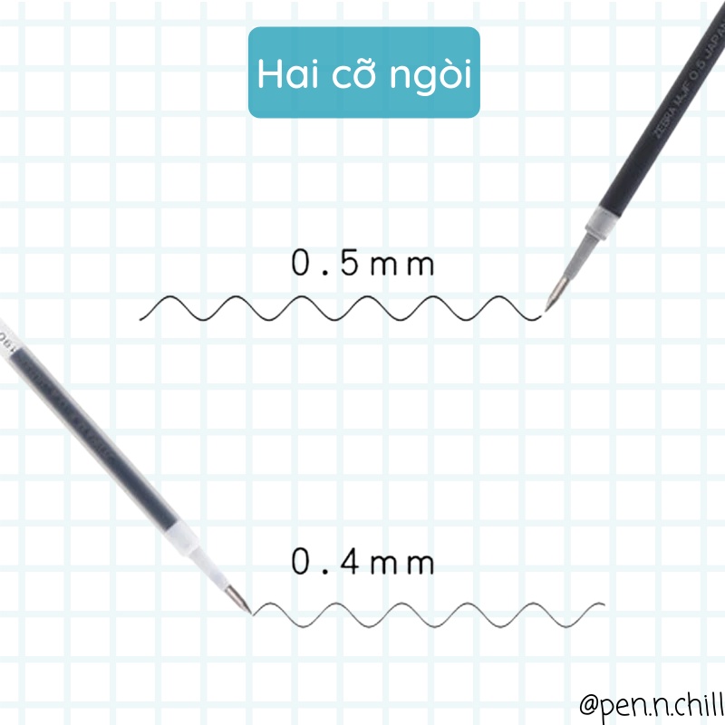 Ngòi Bút Chống Nhòe Mực Lem Chữ Sarasa Mark On - Cỡ ngòi 0.4mm/0.5mm
