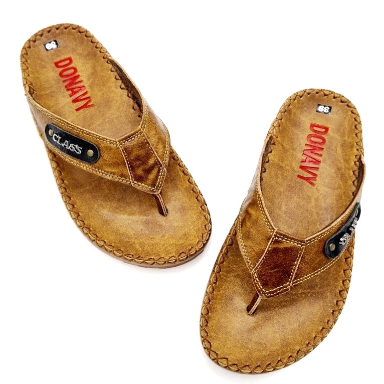 Dép nam da bò, dép kẹp nam, dép xỏ ngón da bò thời trang KINSON SHOP - Kẹp Classs