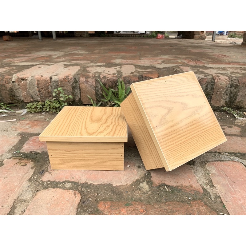 Đôn Kê Gỗ Vuông Màu Vàng, Đôn Gỗ Kê Tượng Màu Vàng
