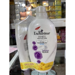Sữa tắm nước hoa dưỡng da Enchanteur Sensation 650gr tặng dầu gội 150ml