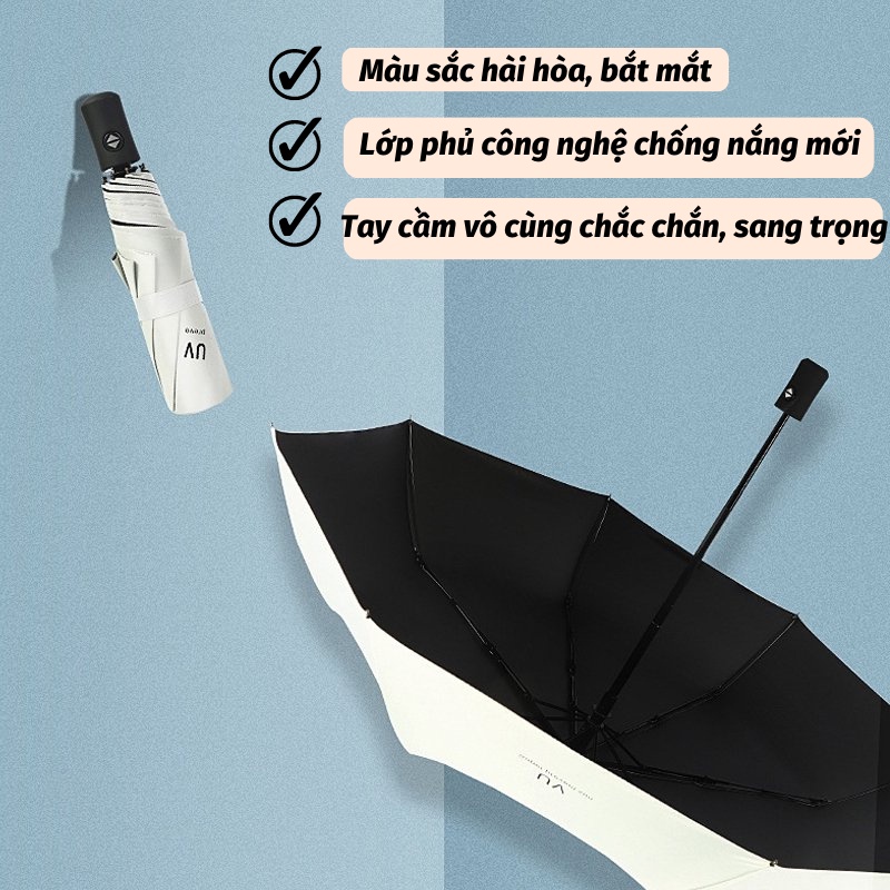 Dù Gấp Gọn Dù Che Mưa Đóng Mở Tự Động Chống Tia UV Màu Sắc Đa Dạng LEON_OFFICIAL