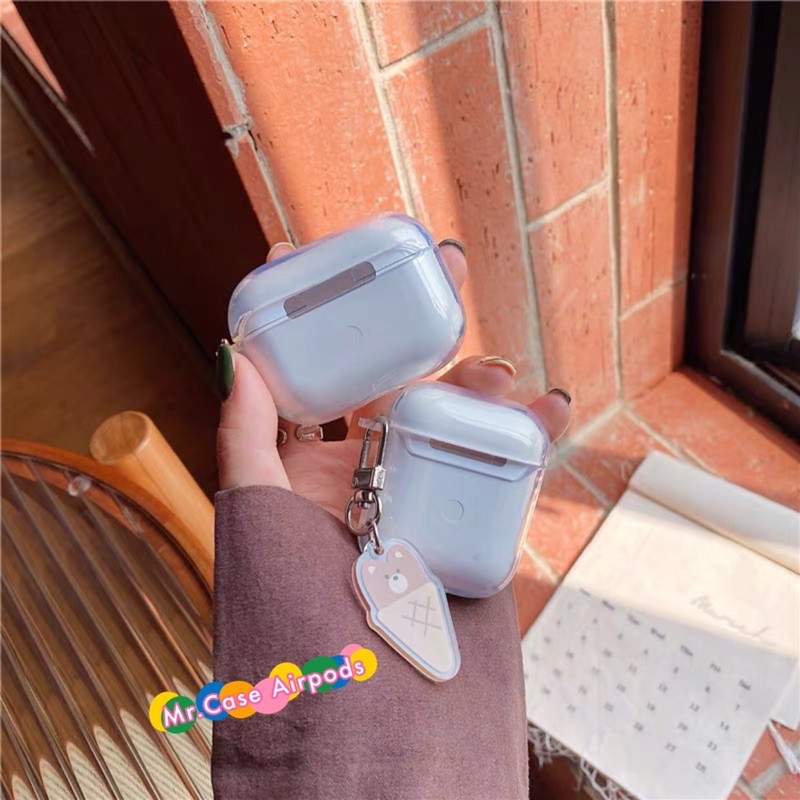 Case Airpods 1/2 Pro Hình Gấy Nâu Que Kem Móc Xinh