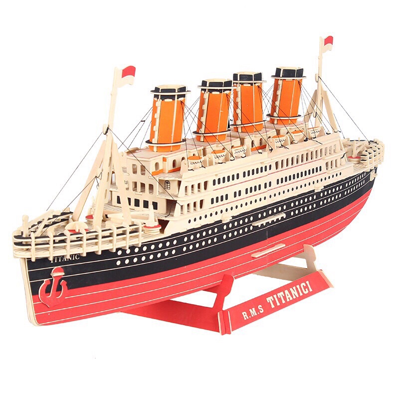 Mô hình siêu tàu RMS Titanic cỡ lớn siêu sắc nét  - đồ chơi lắp ráp 3D gỗ