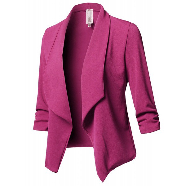 Áo Khoác Blazer Tay Lỡ 3 / 4 Thời Trang Công Sở Cho Phái Nữ Size S-5Xl