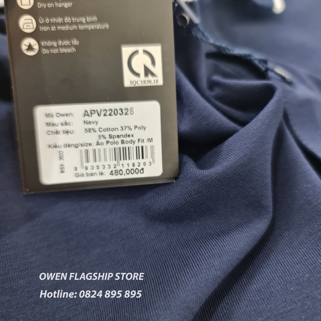 OWEN -  Áo Polo nam cao cấp chất liệu cotton thoáng mát co dãn Mã APV220325