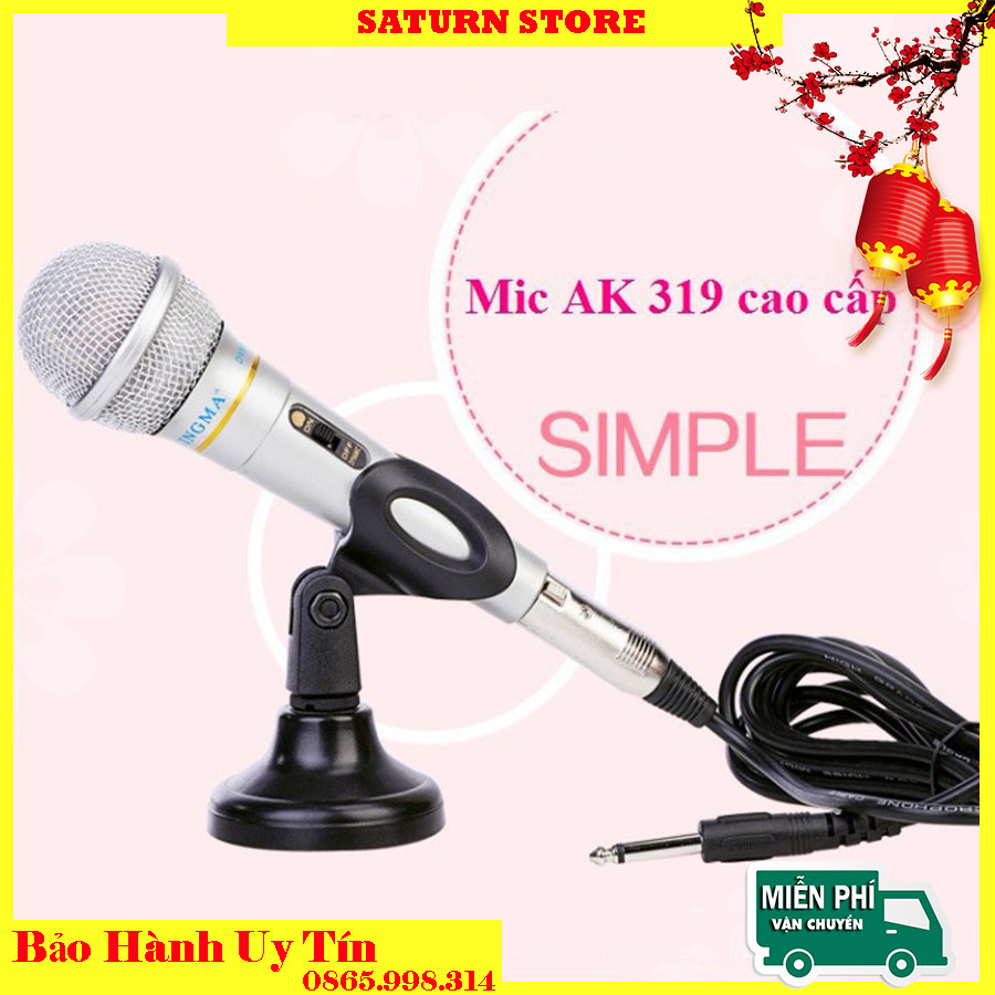 Micro karaoke Chống Hú, Micro Karaoke XINGMA AK-319 Có Dây Chất Lượng Cao  Loại Bỏ Tạp Âm Tốt, Hát Cực Hay