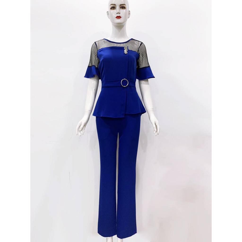 GOTI - Set Bộ Công Sở Nữ Cao Cấp Áo Tay Loe Quần Ống Đứng 3279
