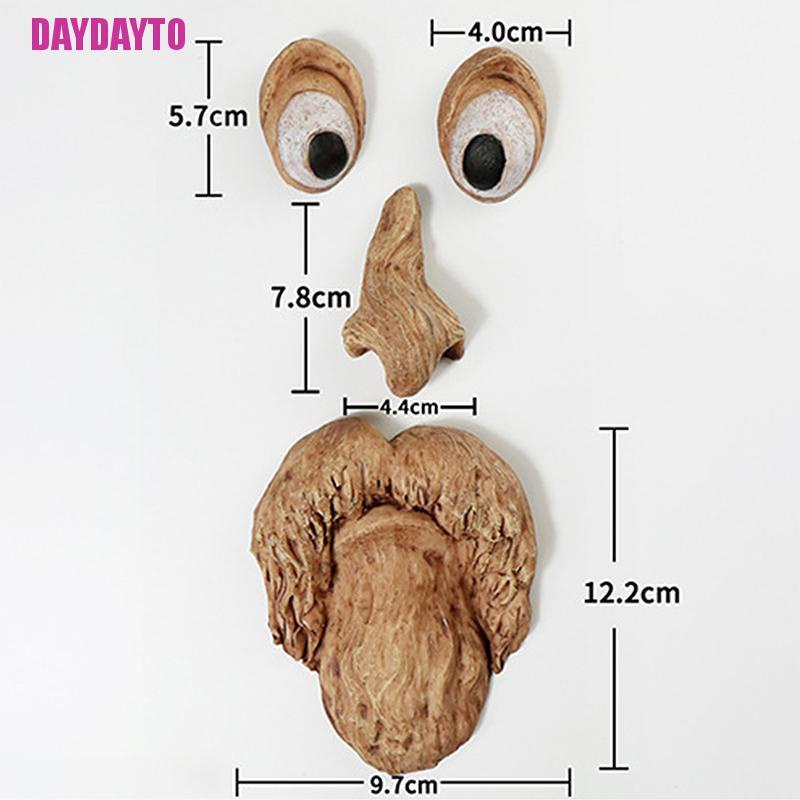 [DAYDAYTO] Old Man Tree Hugger Bark Ghost Face Facial Features Decoration Tree Face Decor