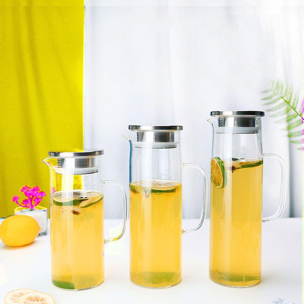 YIYU 1 Ấm Trà Bằng Kính Có Tay Cầm Và Nắp Chịu Nhiệt