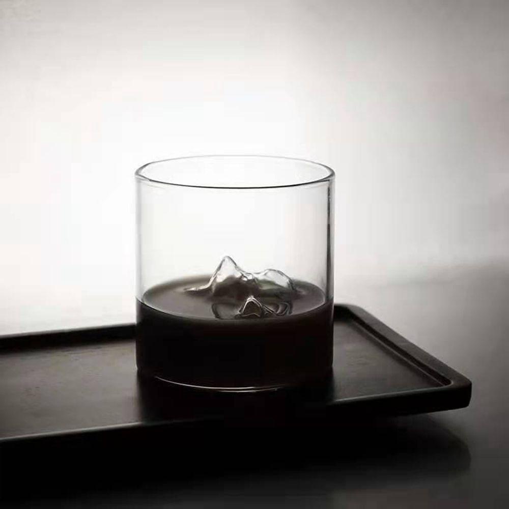 MOCHO Kính Ly Thủy Tinh Uống Rượu Hình Núi 3D