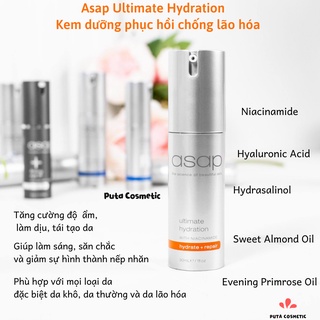Kem dưỡng ẩm Asap Ultimate Hydration - Kem dưỡng ẩm, phục hồi, chống lão hóa Asap 50ml