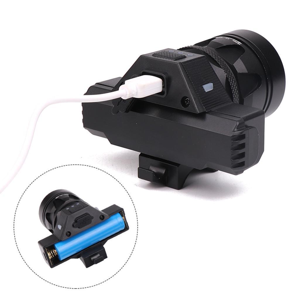 Đèn pha trước xe đạp có cổng sạc USB