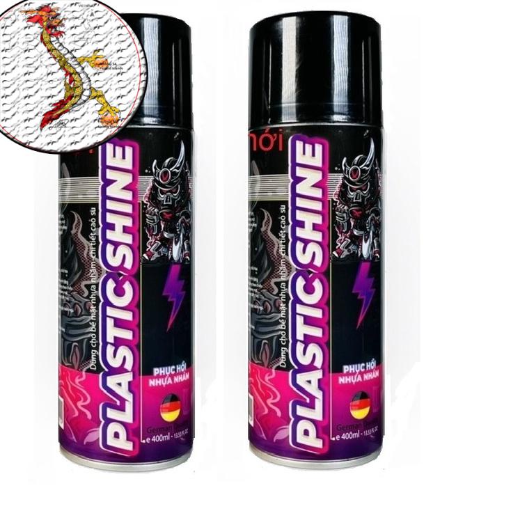 [DauNhot_PhuGia]Chai Xịt Dưỡng Lốp, Phục Hồi Nhựa nhám Thunder 400ml, Chai bảo vệ nhựa đen và lốp xe Sprayking