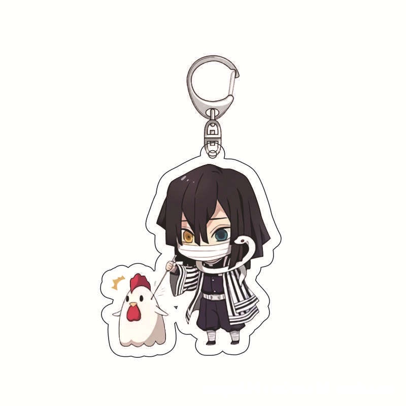 Móc khóa mặt hình các nhân vật trong phim Demon Slayer nhiều kiểu tùy chọn chất liệu acrylic