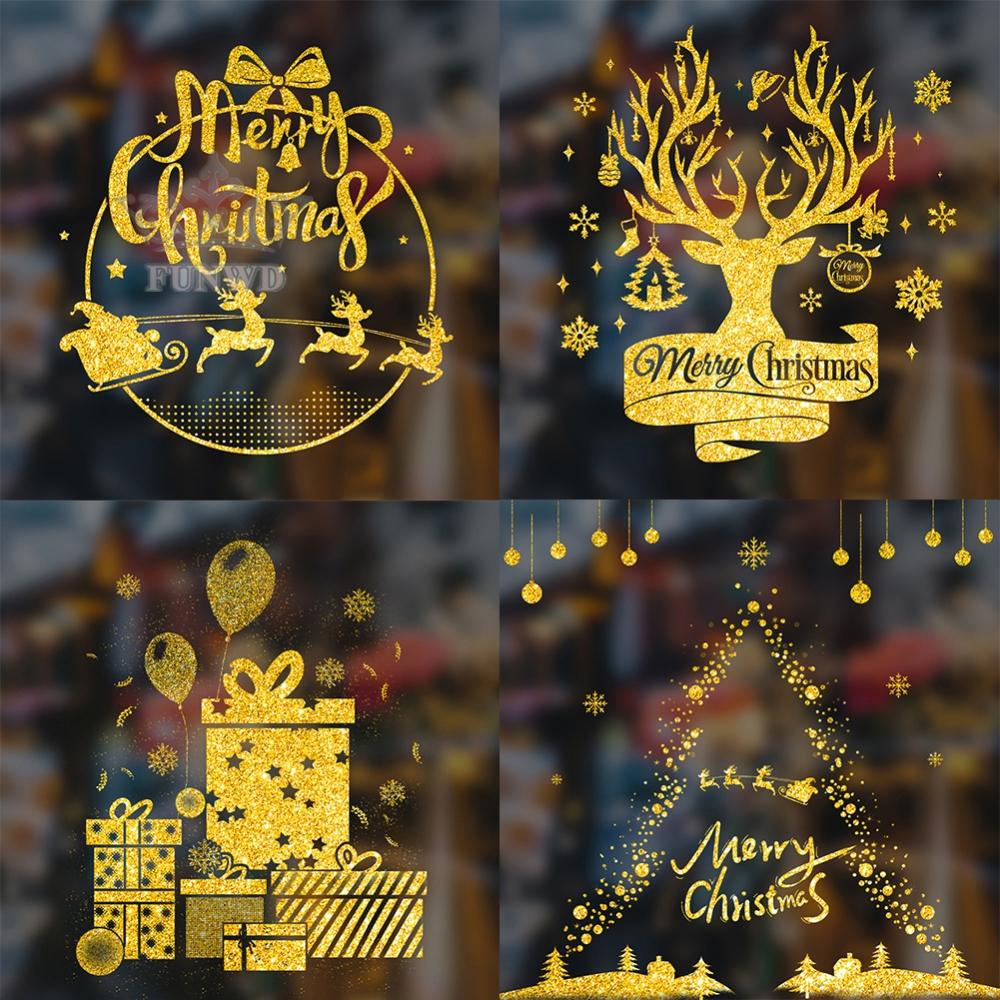 Decal Dán Cửa Kính Hoạ Tiết Giáng Sinh