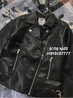 Áo Khoác Da Bé Gái Biker Đen H&M