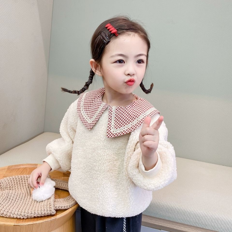 Áo hoodie màu trơn giữ ấm thời trang dành cho bé gái