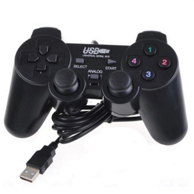 Tay cầm chơi game PS2 có dây kết nối USB cho PC / Laptop