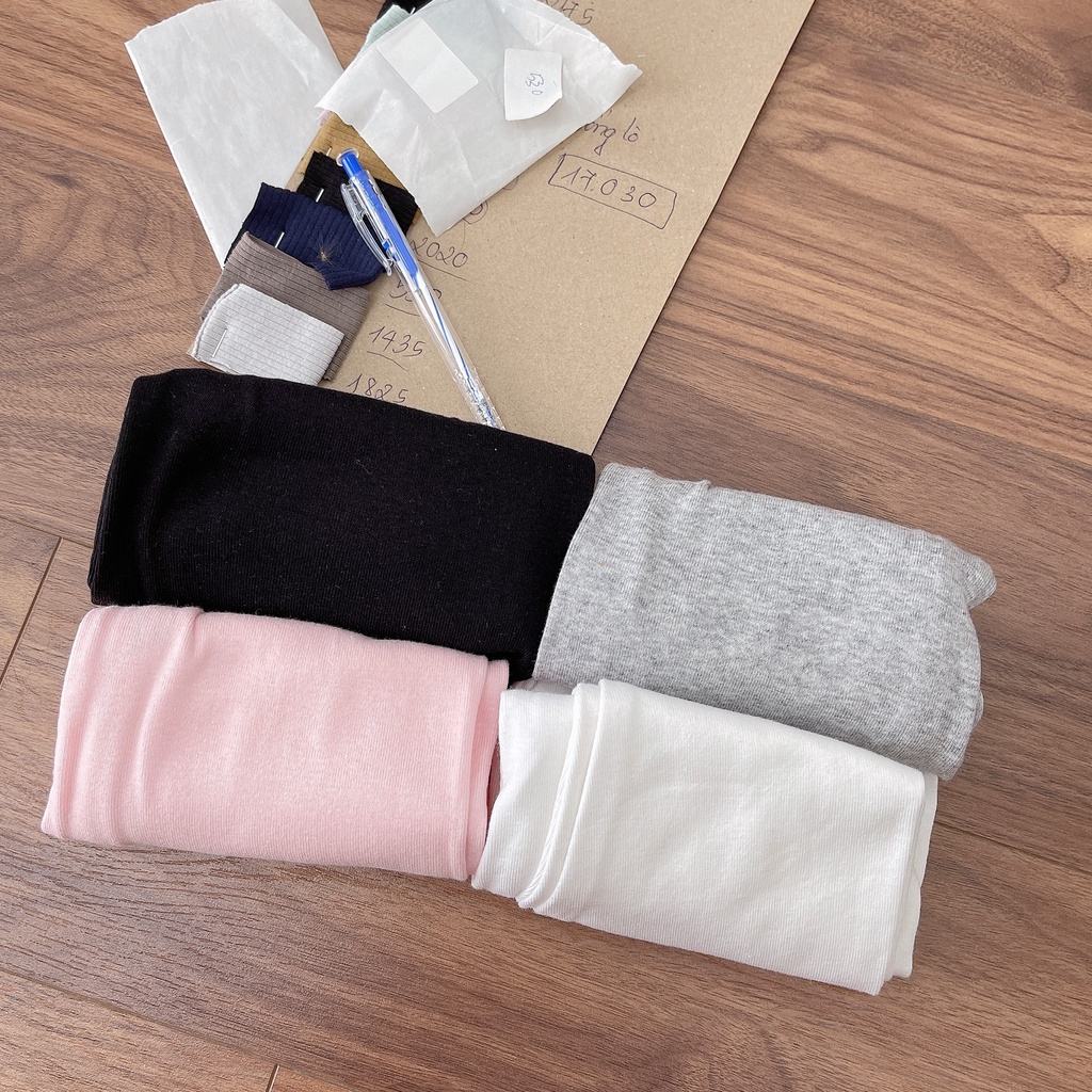 Combo 4 quần legging trơn màu cho bé gái, set 4 quần legging 4 màu bé gái xinh xắn