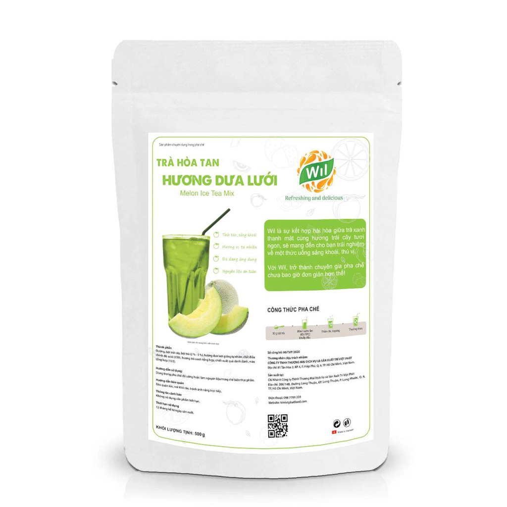 Trà Dưa Lưới Wil Hòa Tan 500g