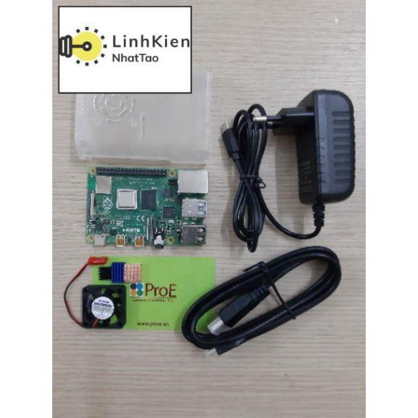 [Sale] Bộ Raspberry Pi 4 (Model B) bản 2GB/4GB RAM (Combo cơ bản), bảo hành 01 năm.