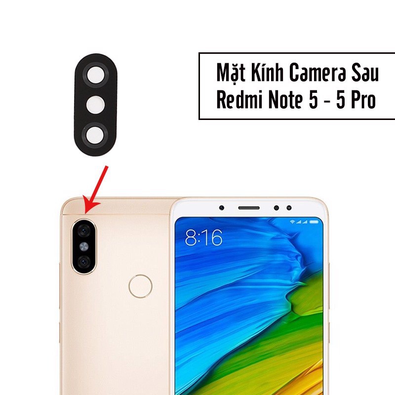 Mặt kính thay thế camera sau cho Xiaomi Redmi Note 5 - Note 5 Pro