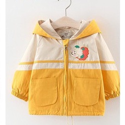 Áo khoác bé gái chất kaki siêu mềm dây rút gấu có mũ siêu cute size 9-17kg AK33