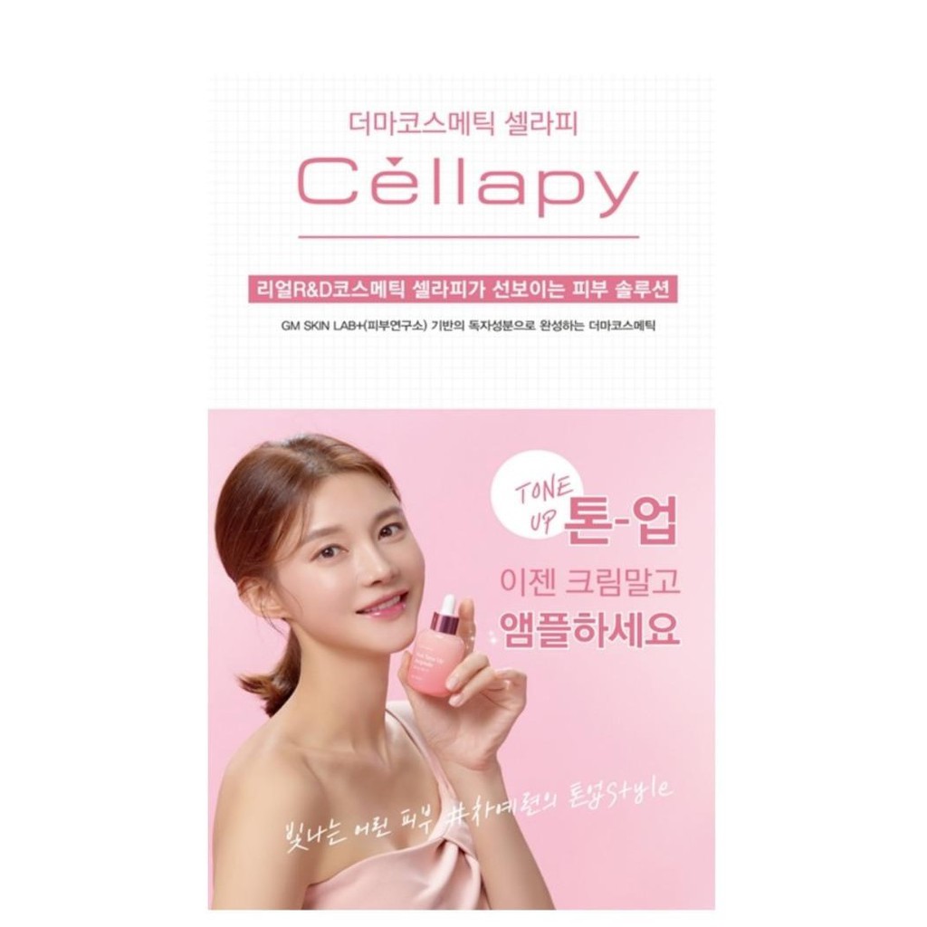 💖Free ship💖Serum chống nắng dưỡng trắng hồng, nâng tone CELLAPY PINK TONE UP AMPOULE 30Ml