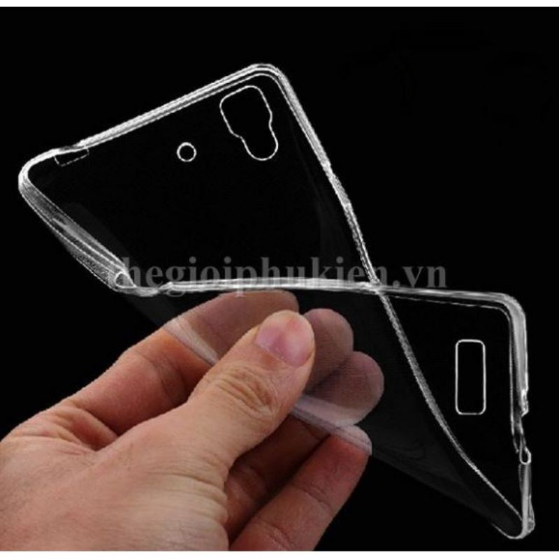 Ốp lưng silicon dẻo trong suốt OPPO R7/R7 Lite loại tốt.