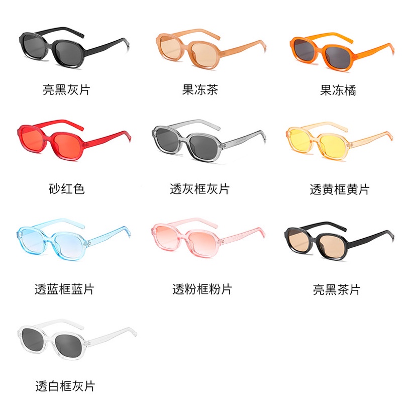 Kính Mát Gọng Kim Loại Hình Bầu Dục Phong Cách Retro