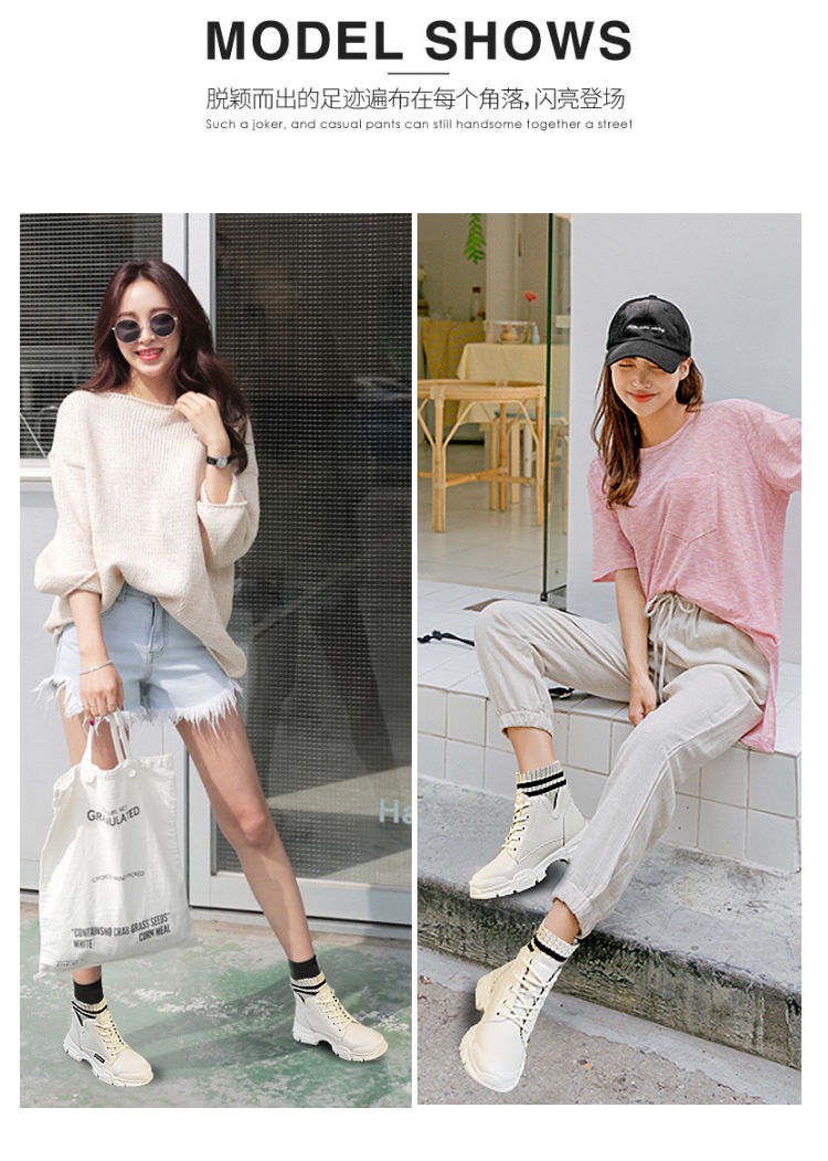 Giày Bốt Martin Cổ Thấp Đế Dày 8 Lỗ Thời Trang Cá Tính | BigBuy360 - bigbuy360.vn