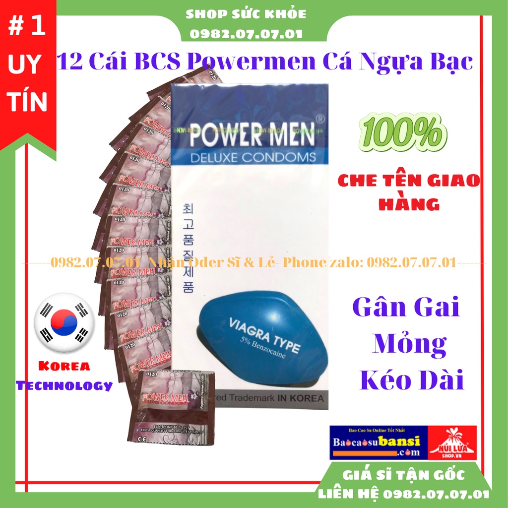 Bao Cao Su Cao Cấp Siêu Mỏng Kéo Dài Quan Hệ Powermen Viagra Type 12 Cái Giá Chính Hãng 100% Có VAT - Phân Phối Sỉ