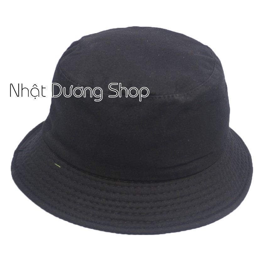 Nón bucket Stussy vành rộng đội 1 mặt - Đen chất liệu Cotton thoáng mát, sành điệu, tuổi teen