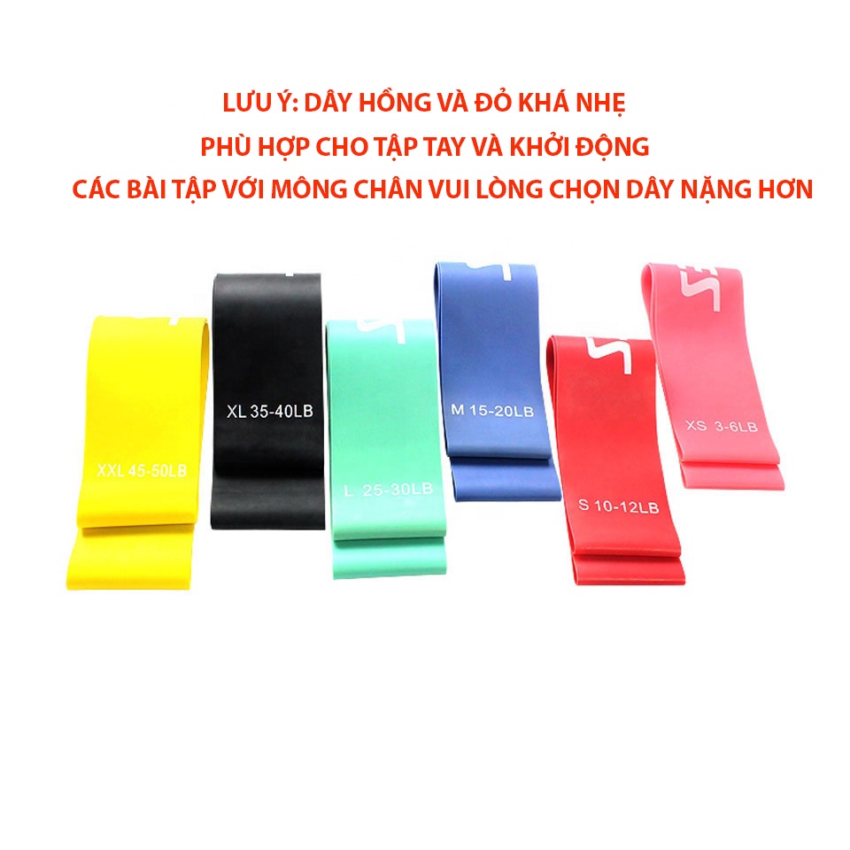 Dây miniband tập mông Aolikes cao su, Dây kháng lực đàn hồi tập chân lẻ Gym 34 A-3601