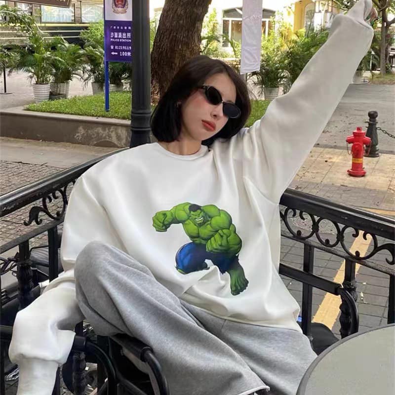 Áo Sweater Hulk A2255 Chất Dày Dặn Trẻ Trung Phù Hợp Mặc Couple
