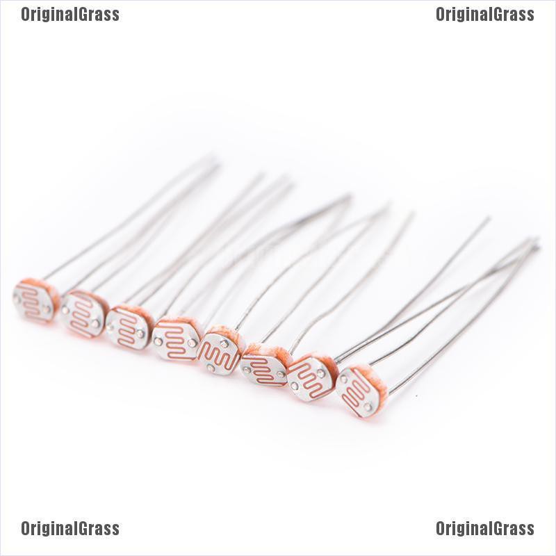 Set 20 điện trở quang ldr 5mm cảm biến điện trở phụ thuộc ánh sáng gl5516 arduino