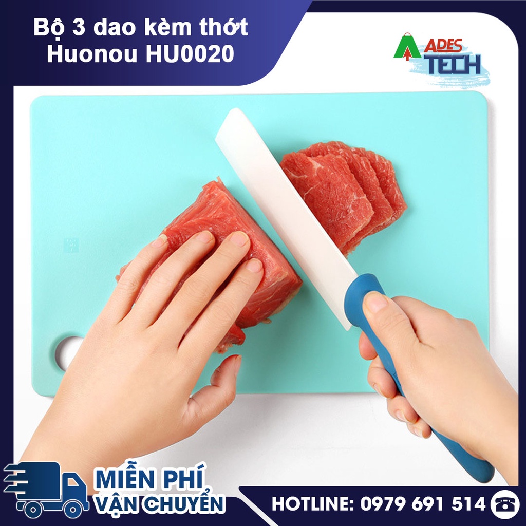 Bộ 3 dao gốm kèm thớt Xiaomi HuoHuo HU0020
