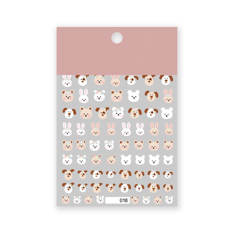 Sticker Dán Móng Tay Hình Gấu Trúc Hoạt Hình Dễ Thương