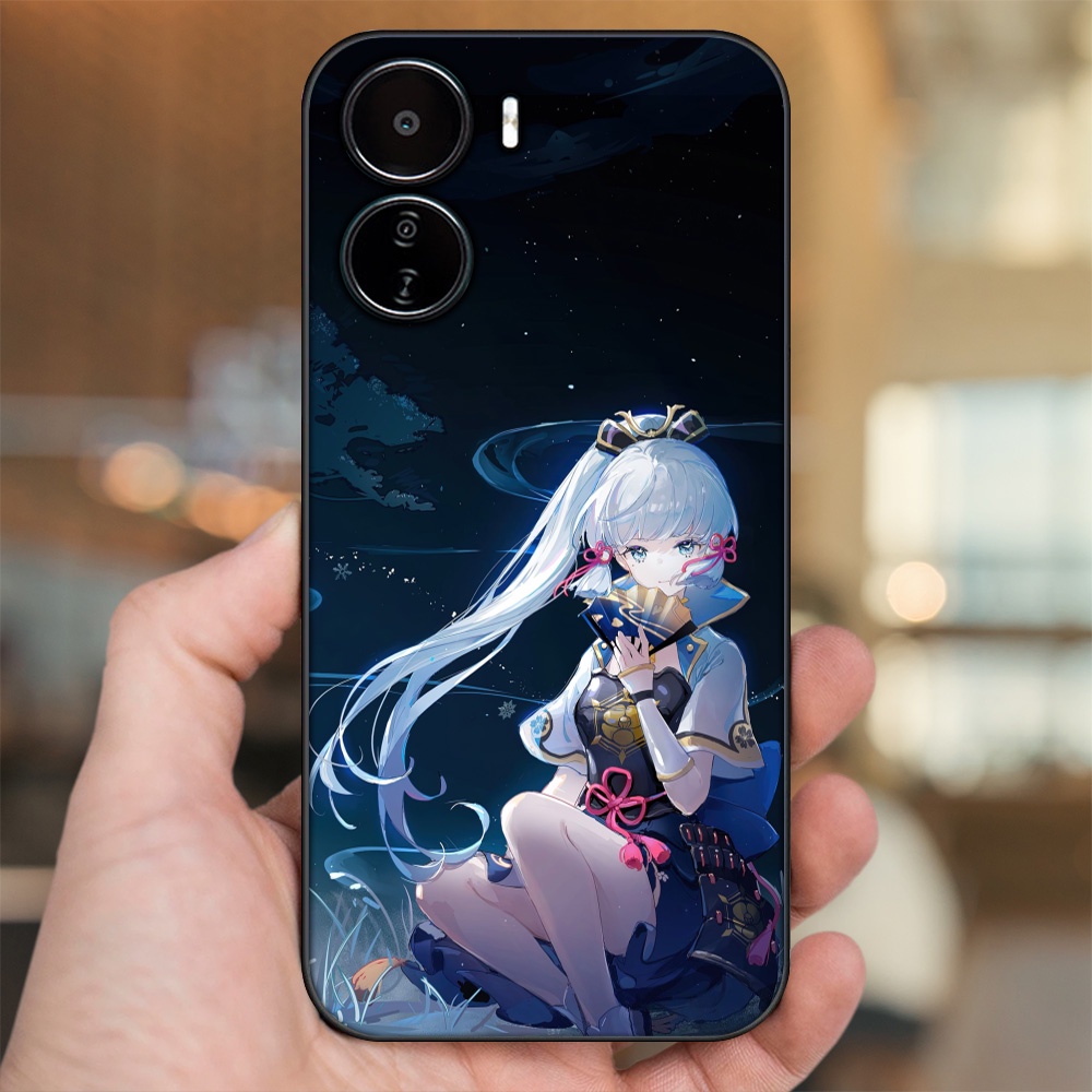 Ốp lưng Vivo Y16 viền đen in hình Ayaka Genshin Impact
