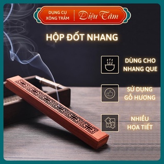 Hộp đốt nhang que, nhang không tăm, sử dụng thay cho lư xông trầm để đốt nhang thẳng.
